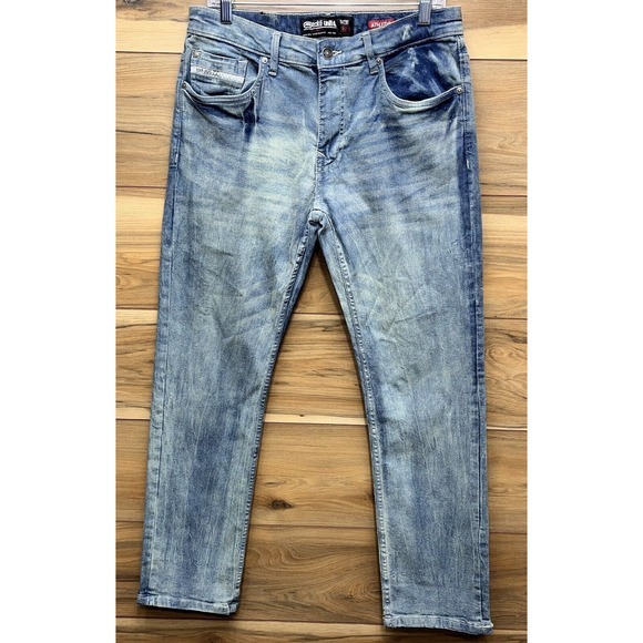 Other - Ecko Unltd Jeans Mens 30 Blue Denim Cotton Stretch Mid Rise Straight Leg Zip Fly